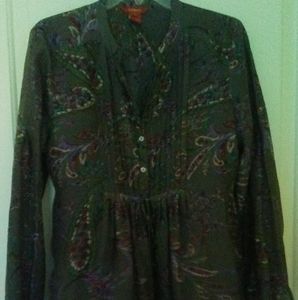 Sundance (large) soft grey multi tunic top